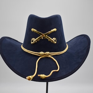 Cosplay Civil War Officer Cowboy Western Hat Reenactment Cap Theater Halloween Prop Costume Accessory