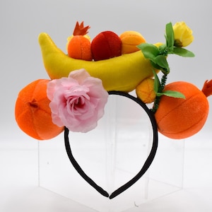 Women's Tropical Headband Banana Pomegranate Orange Hawaiian Fruit Flowers Luau Carmen Miranda Costume Beach Hula Party Accessory Crown