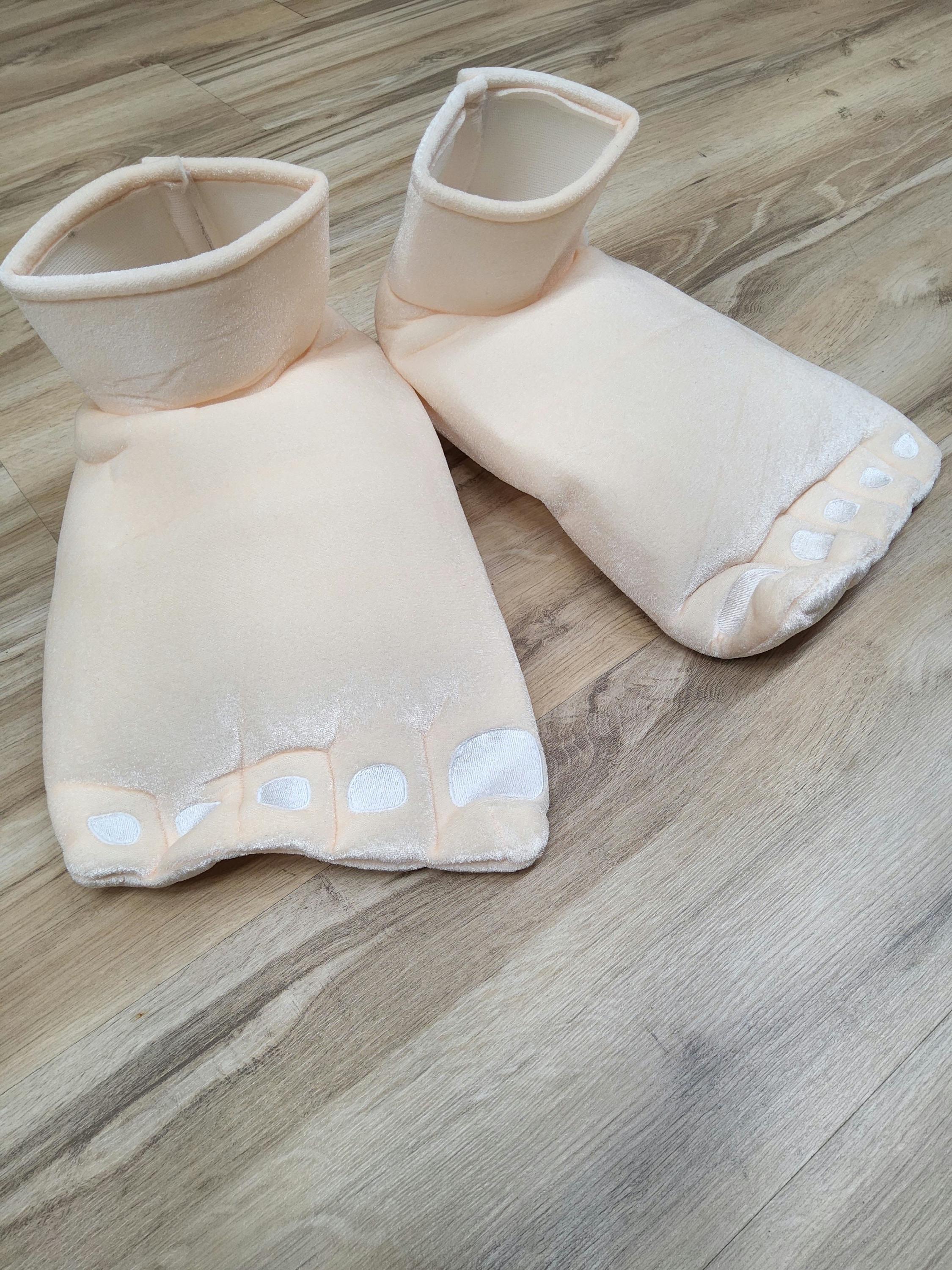 Anso Halloween Caveman Slippers - Latex Bigfoot Shoes, Novelty Costume Footwear For Parties