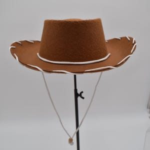 Child's Brown Felt Cowboy Hat  Western Costume Dress Up