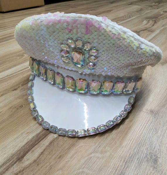 Adult Mens Womens Deluxe Iridescent White Pink or Black Silver