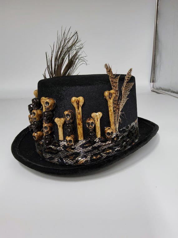Voodoo Kit With Feather Top Hat Adult Black Voodoo Kit With Feather Top Hat Adult Black