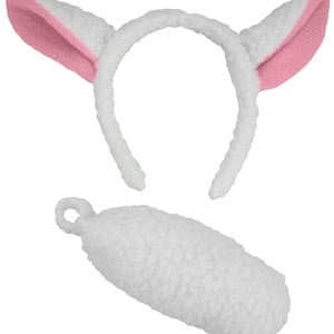 Adult Child White Lamb Sheep Animal Fluffy Ears Headband and - Etsy