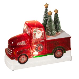 Gerson Christmas Light Up Winter Snow Village Vehicle Moving Scene Box Truck Decoration