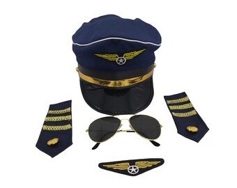 Unisex Adult Pretend Airline Pilot Hat 
