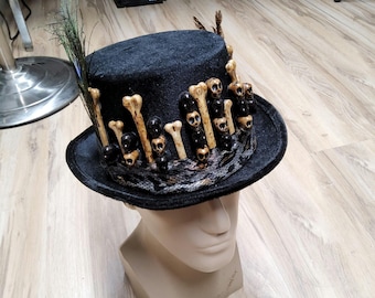 Deluxe Witch Doctor Top Hat Adult Black Brown Dreadlocks Feathers Deluxe Witch Doctor Top Hat Adult Black Brown Dreadlocks Feathers