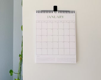 2024 Minimal Wall Calendar and Planner (8.5 x 11 inches) / Simple  Hanging Calendar