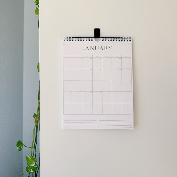 2024 - 2025 Minimal Wall Calendar and Planner (8.5 x 11 inches) / Simple  Hanging Calendar