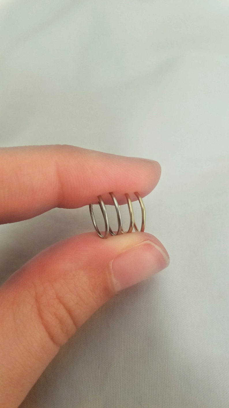 Fake Double Nose Ring Silver or Gold No Piercing Needed Etsy