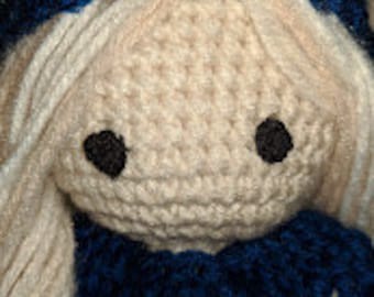 Honey Drops Dark Blue Crochet Doll 16 inch