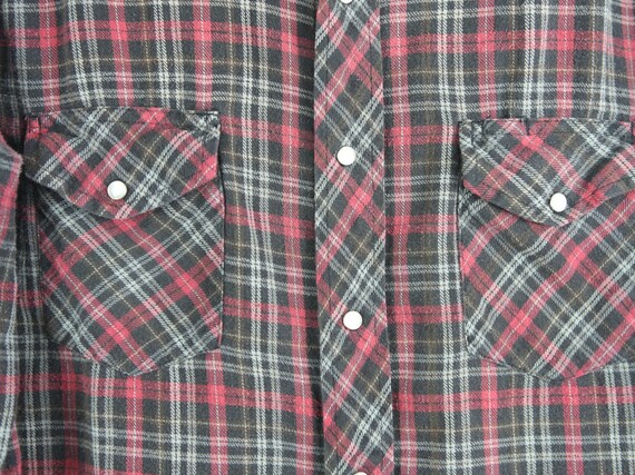 36 Chest Western Vintage Flannel Shirt Oversized … - image 4