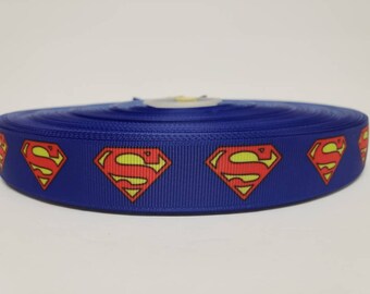 5//8 BATMAN EMBLEM Hair Ribbon Grosgrain Art 2 metres 16mm Cake Decor