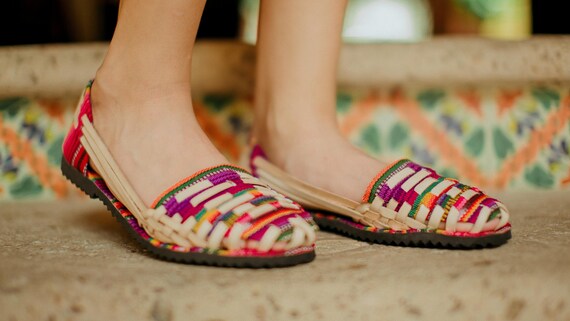 mexican sandals colorful