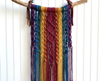 Pride Macrame Rainbow Flag Wall Hanging