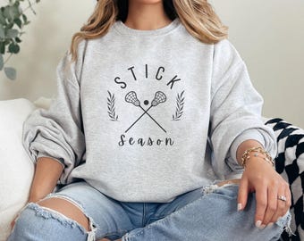 Lacrosse Season Ready: Get Your Stick Season Apparel | LAX Crewneck for Mom & Fans | Cozy Gift Idea