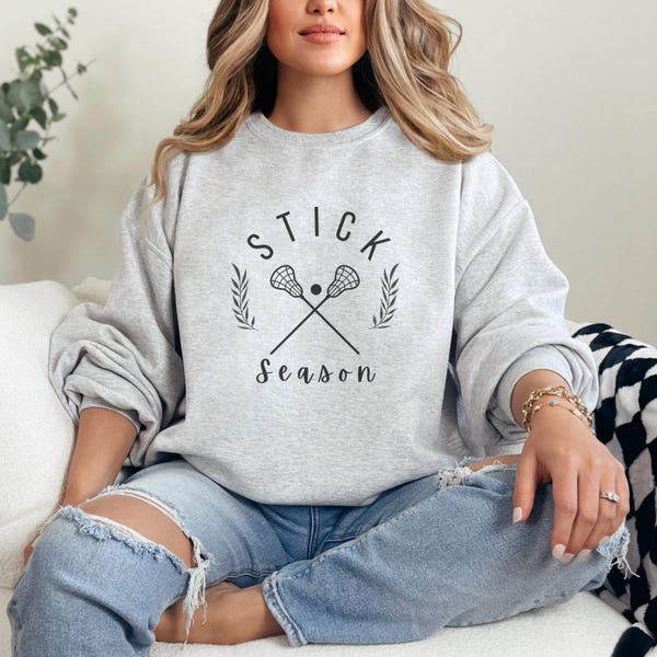 Lacrosse Season Ready: Get Your Stick Season Apparel | LAX Crewneck for Mom & Fans | Cozy Gift Idea