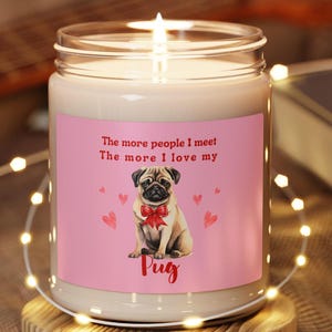 Pug Candle Pug Gifts Pug Mom Gift For Pug Owner  Pug Dogs  Dog Candle Dog Parent Pug Mama Pug gift Pug Puppy Pug Lover Vintage Pug
