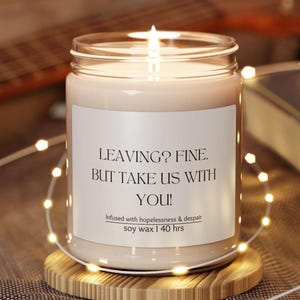 Funny Goodbye Gift Candle Office Farewell Gift Coworker Leaving Present Work Going Away Gift New Job Celebration