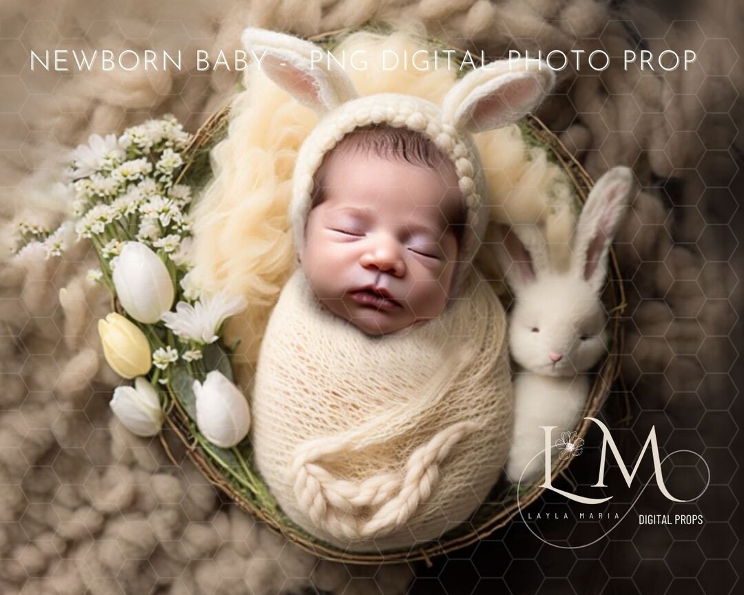 Baby Digital Backdrop Transparent Face Insert Hole PNG Etsy
