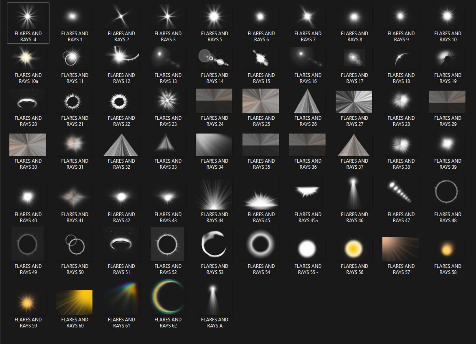 SUN, Rays & Flares Photoshop Photo Overlays. High Quality, PNG Digital ...