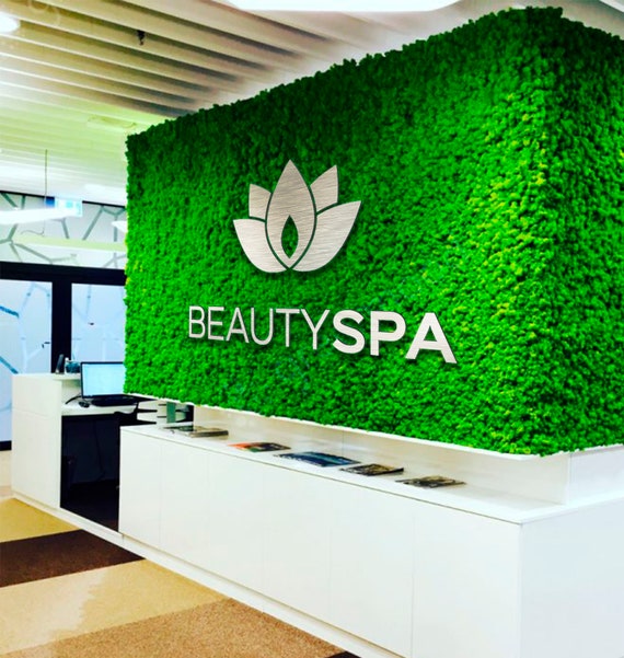 Brushed Aluminum Metal Spa Beauty Sign For Wall Decor Etsy