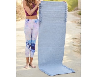 Blue 2x6 ft Yoga mat Sweat & Slip Resistant , Prayer Rug, Ecofriendly Solid Rug Yoga mat