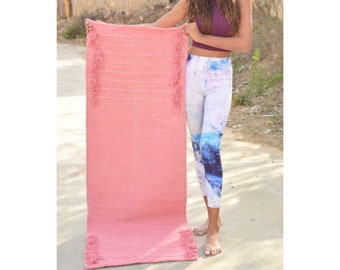 2x6 Feet Pink Yoga mat, Patal Yoga mat, Anti-skit yoga mats Pink Exercise Mats Premium Quality Yoga Mats, Eco friendly yoga meditation mat
