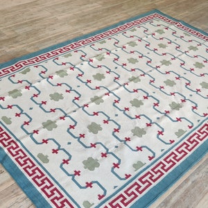 Home Decor Area Rug, Cotton Reversiable Rug, Flatweave Panja Dhurrie Rug, Rugs And Carpet, Custom Handwoven Rug, Cotton Rug, Bedroom Rug