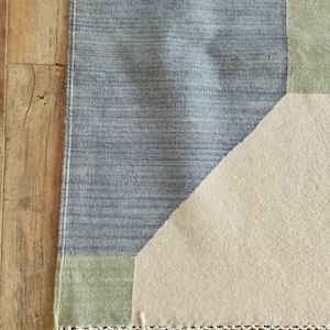 Handmade Woven Flat Weave Rug, Custom Size Area Dhurrie, Home & Living Room, Bedroom, Hallway Floor Rug, Wool Rug 8x10, Area Rug, image 4