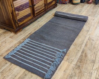 2x6 Ft Grey Yoga Mat Sweat & Slip Resistant , Prayer Rug