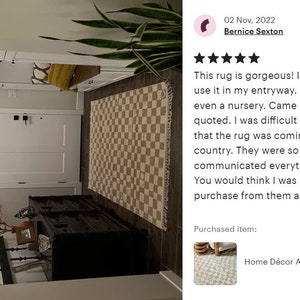 Handmade Checkerboard Area Rug: Checker  Wool Moroccan Carpet For Bedroom And Guestroom, Christma's Gift