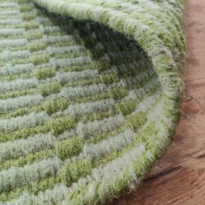 Green Swedish Scandinavian Design High-Quality Flatweave Wool Rug for Living Room, Bedroom, 8x10 Rug, Customize in all Size, Handloom Rug, Area Rug, Hallway Rug, Checkered Rug, Geometric Rug, 4x6, 5x8, 6x9, 8x10, 9x12 Ft Rug, Kitchen Rug, Boho Decor Rug, Home Decor Rug, Modern Rug, Premium Rug, Indoor Rug, Outdoor Rug