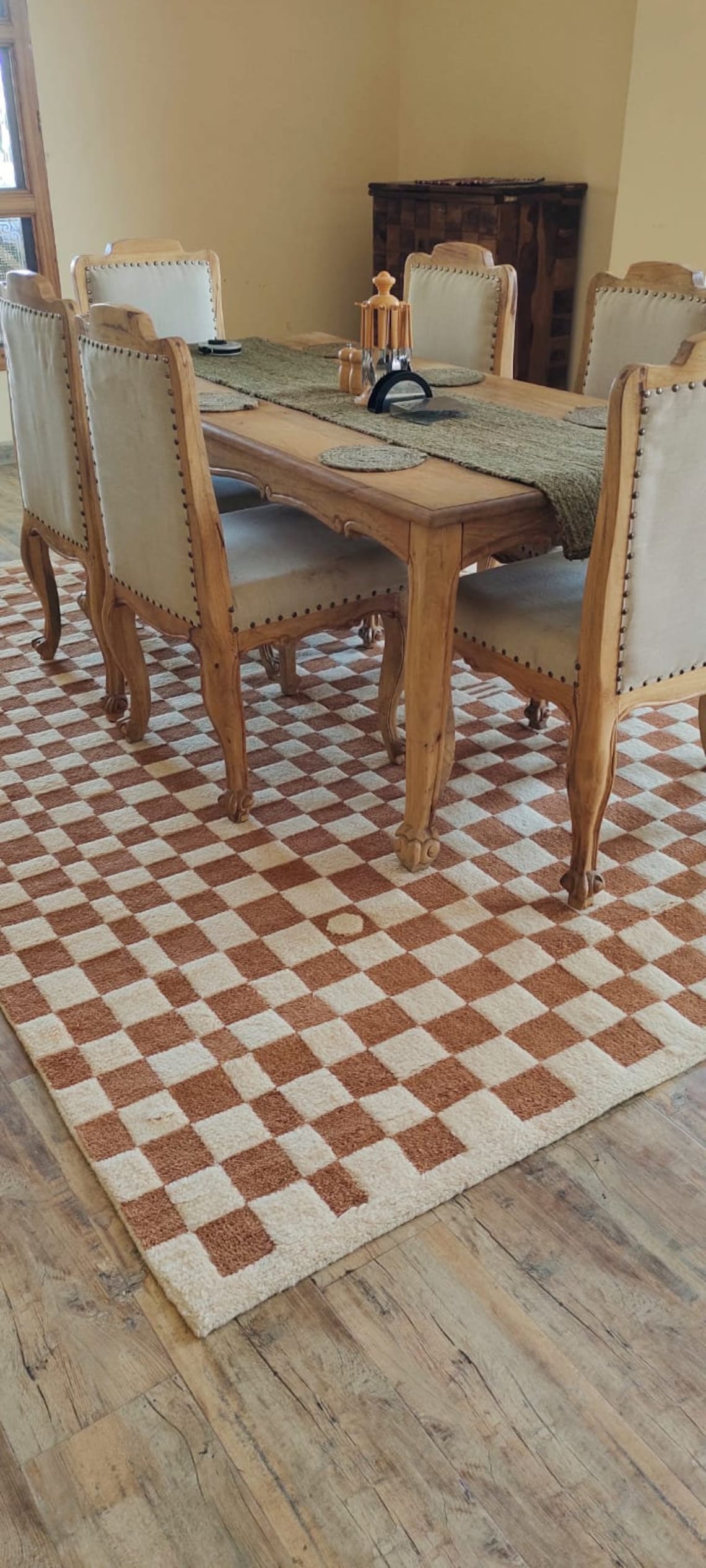 Checkered Rug, Boho Wool Rug, Home Decor Rug, Moroccan Checker Rug ...