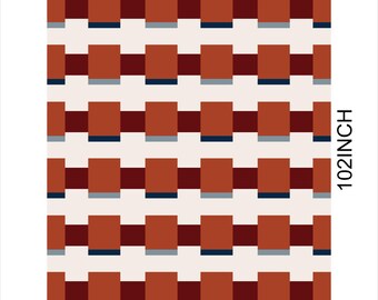 手織りの幾何学模様ウールラグ：マルチカラーリバーシブルタペストリー