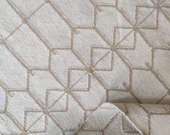 Beige Geometric Pattern Area Rug, Mordern Flatweave Dhurrie, Handwoven Wool Rug, Scandinavian Style Soft Textured Rug, 5x8, 6x9, 8x10 Rug