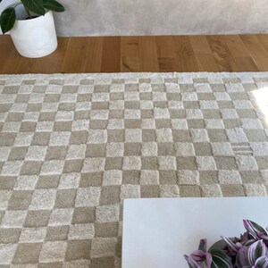 Home Décor Area Rug, Checkered Rug Runner, Moroccan Rug, Checkerboard ...