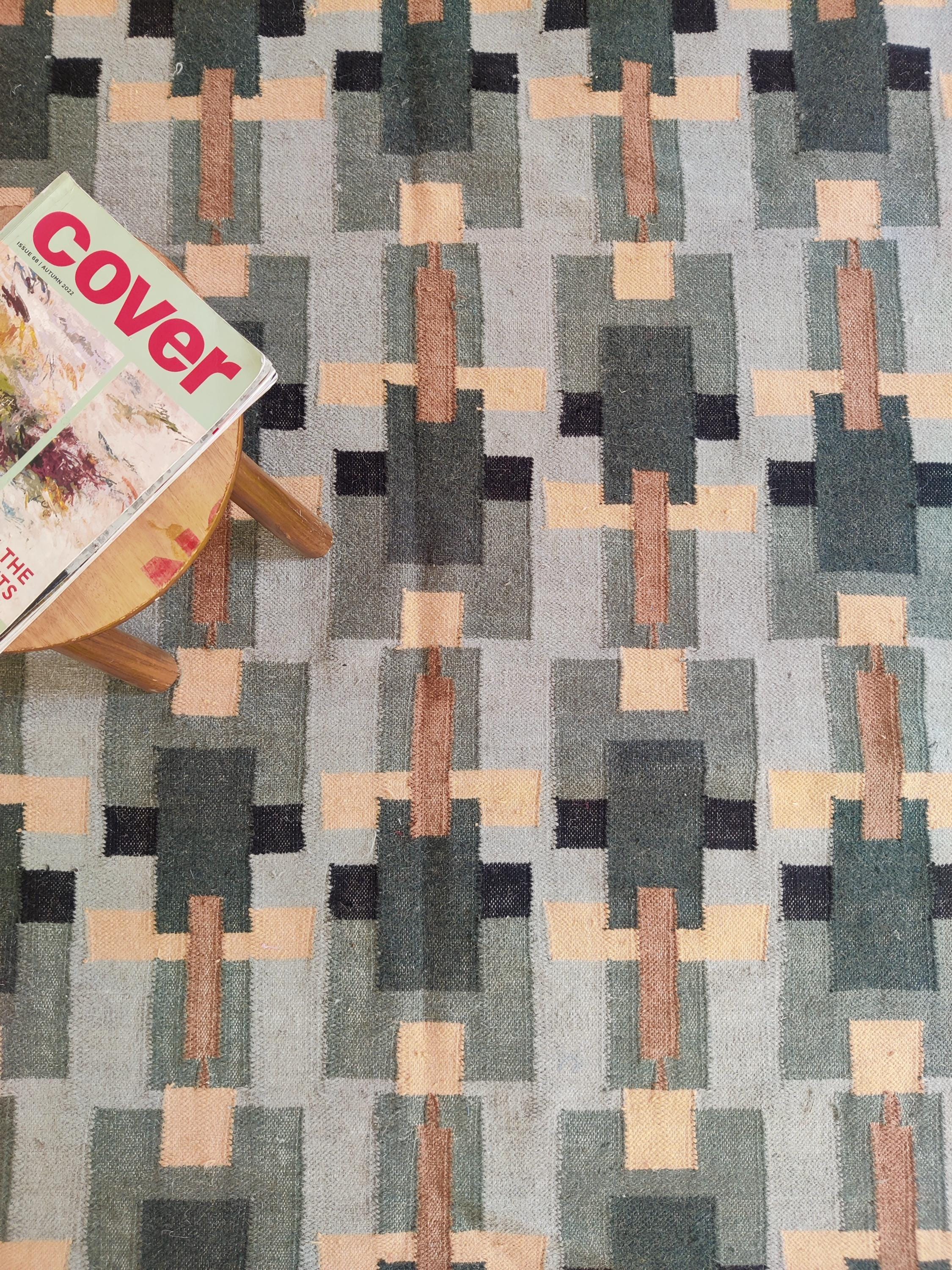 Modern Kilim Wool Rug, Reversible Flatweave Area Rug (5x8), Modern Comfortable Carpet, Premium Rug, Custom Size Rug 8x10 Rug, Bedroom Rugs