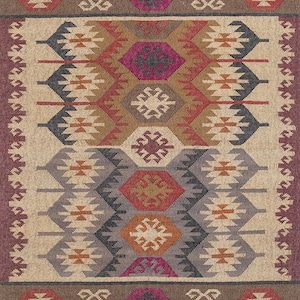 5x8 Ft Handmade Kilim Multicolor Rug, Navajo Dhurrie, Custom Handwoven Rug, Wool And Jute Rug