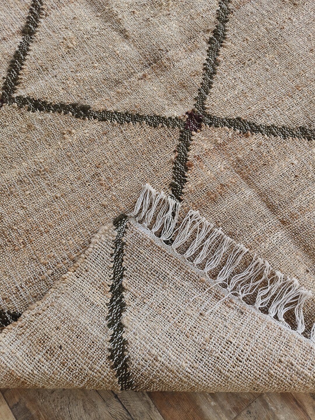 Natural Cotton Jute Rug, Diamond Jute Rug, Kali Rug, Area Rug ...