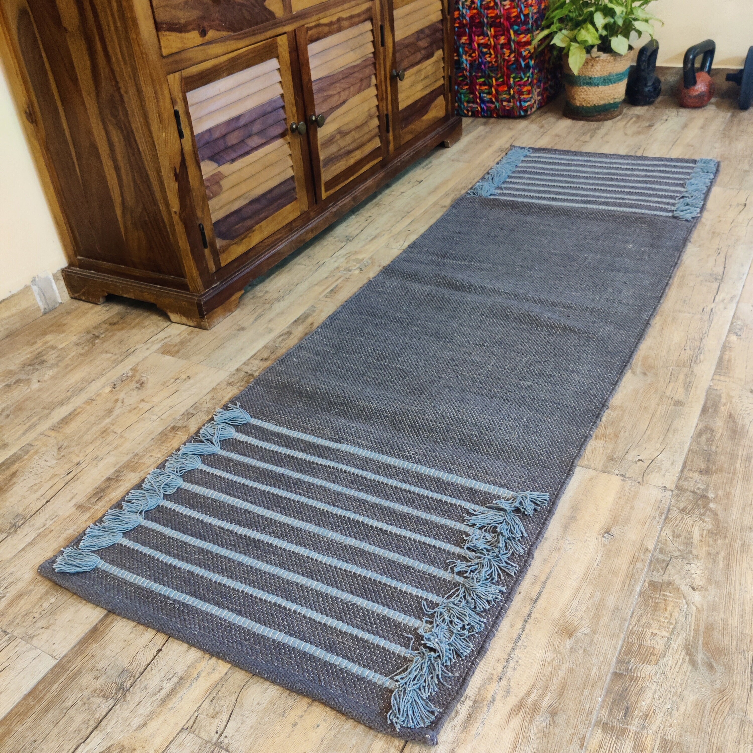 2x6 Ft Grey Yoga Mat Sweat & Slip Resistant , Prayer Rug