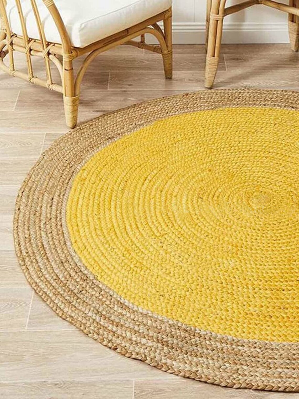 Jute Round Circle Rug Table Round Rug Home Décor Rug Etsy