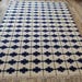 Home Decor Pet friendly Wool Moroccan Carpet Handmade Blue and White