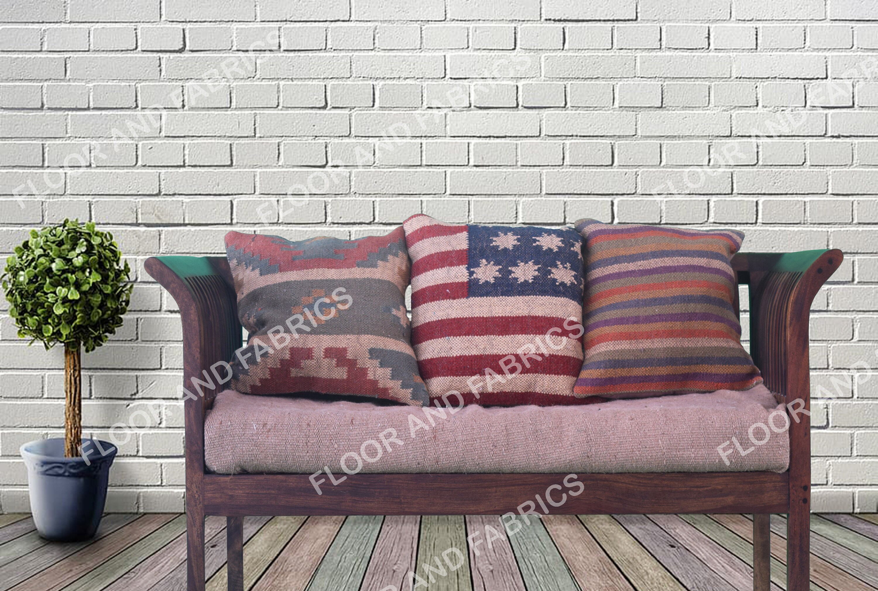 Cushion Cover,Home Decor Bedroom Couch Decor Wool Jute Kilim Dhurrie Cushions 
