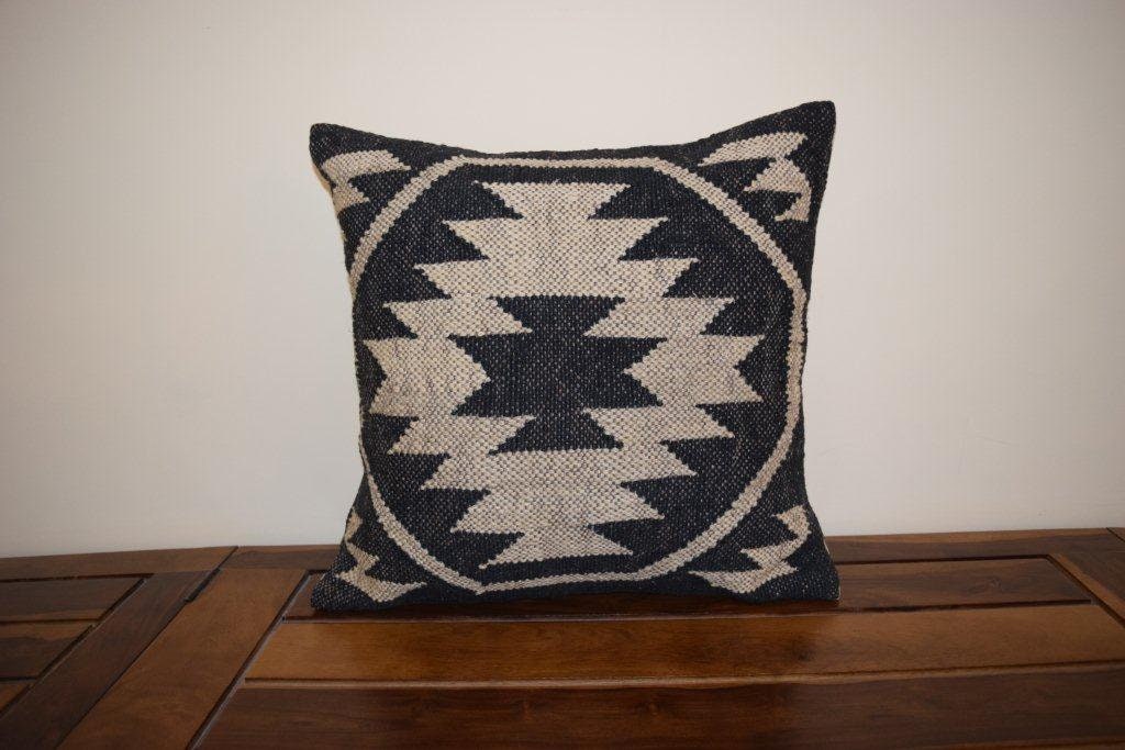 Black and White Kilim Pillow Casehandmade Kilim Cushion Etsy
