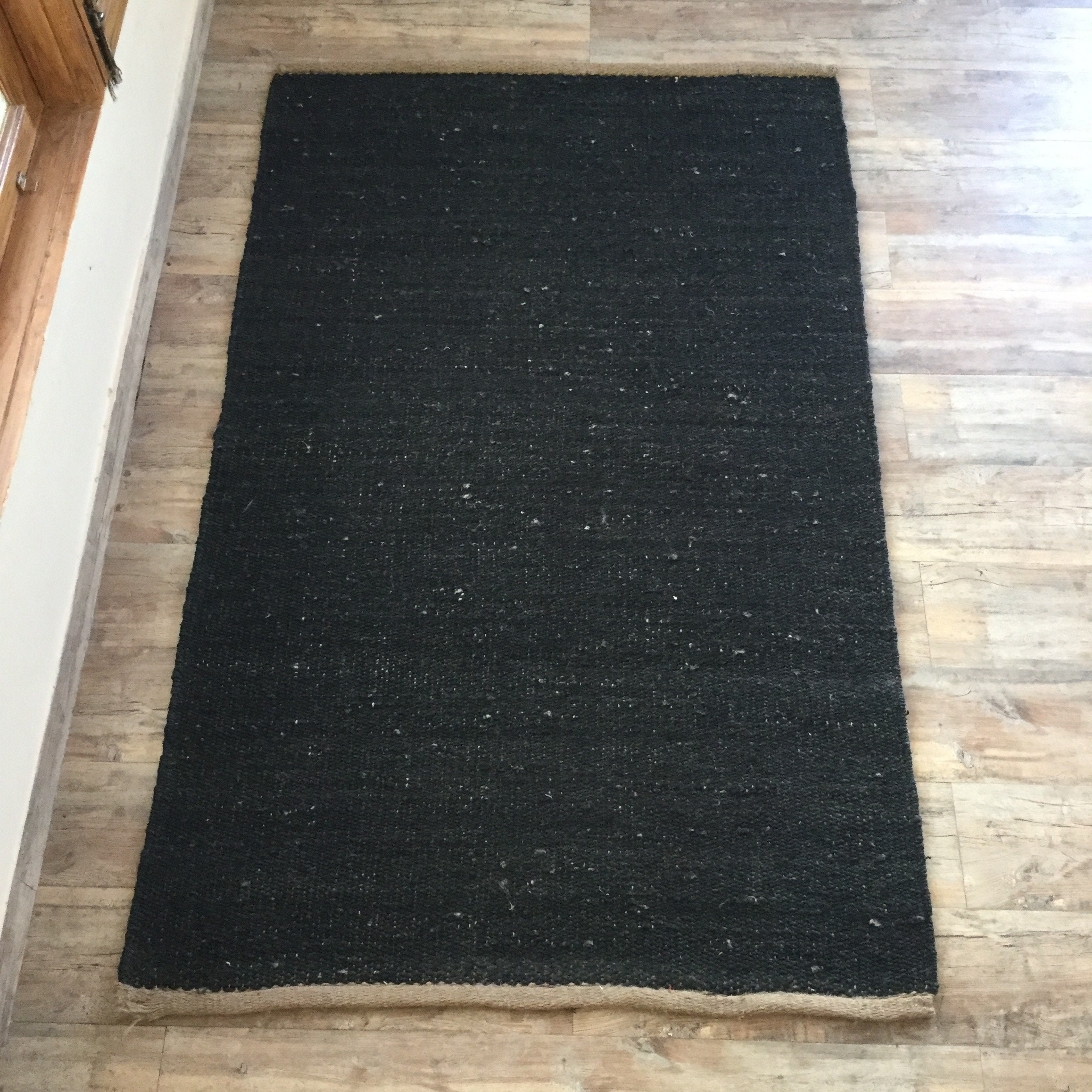 4x6 Feet Jute Braided BLACK Rug Area Rug Floor RugHandmade Etsy