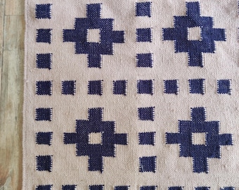 Handwoven Wool Rug, Light Pink And White Rug, Geometric Rug, Wool Flatweave Rug, Modern Rug, 5x8, 6x9, 8x10, 9x12 Ft Rug, Rugs For Bedroom
