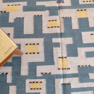 Handwoven Wool Rug, Scandinavian Rug, Swedish Marianne Richter-inspired Rug, Geometric Rug, Wool Rug 6x9, Rug For Bedroom, Flatweave Rug, Flat weave Rug for Living, Checkered Wool Rug, Checkerboard Rug, Kilim Rug, Area Rug, Hallway Rug, Bohemian Rug