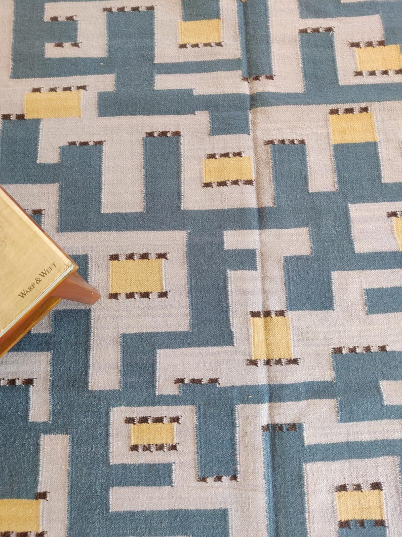 Handwoven Wool Rug, Scandinavian Rug, Swedish Marianne Richter-inspired Rug, Geometric Rug, Wool Rug 6x9, Rug For Bedroom, Flatweave Rug, Flat weave Rug for Living, Checkered Wool Rug, Checkerboard Rug, Kilim Rug, Area Rug, Hallway Rug, Bohemian Rug