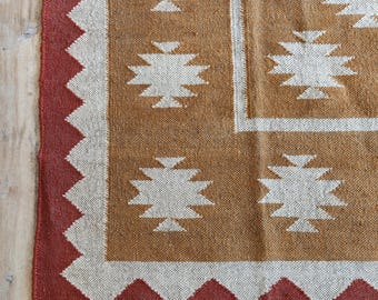 Handmade Jute Kilim Rug For Living Room, Handwoven Vintage Area Carpet, 8x10, 9x12 Ft, Kitchen, Indoor And Outdoor Rug, Bespoke Size Rug