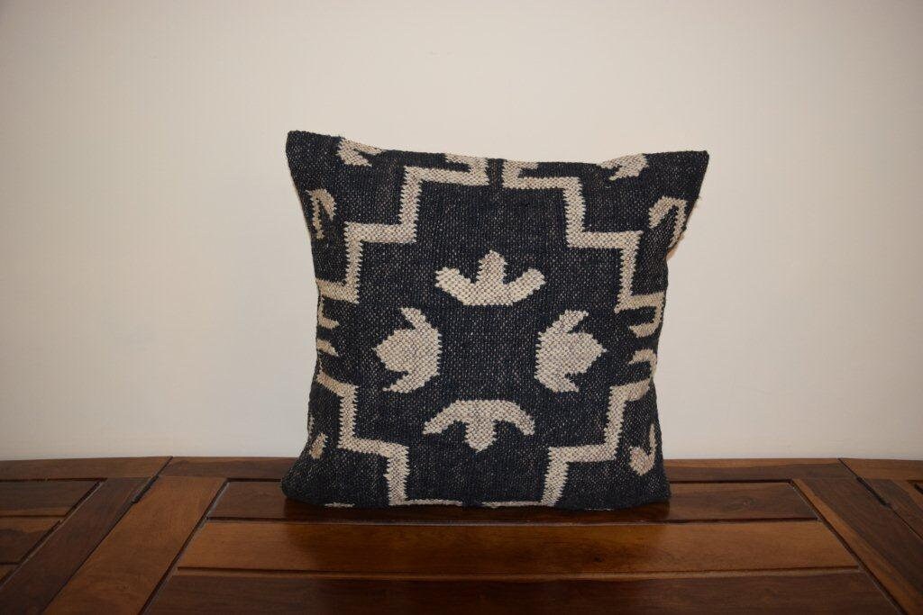 Black and White Kilim Pillow Casehandmade Kilim Cushion Etsy